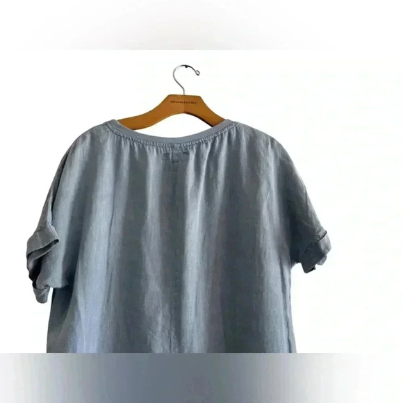 FLAX | Blue Linen “Roadie Tee” Size S - Picture 6 of 12